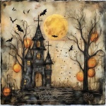 Halloween Haunted Mansion Art
