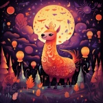 Whimsical Llama Illustration