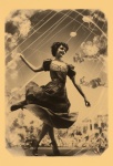 Woman Dancing Vintage