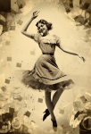 Woman Dancing Vintage
