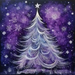 Whimsical Purple Christmas Tree