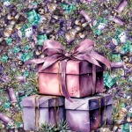Purple Christmas Presents Collage