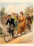 Vintage Riding A Bike