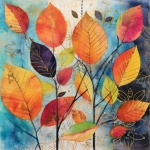 Autumn Leaves Watercolor