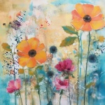 Watercolor Wildflower Art