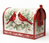 Red Cardinals Mailbox