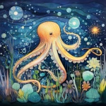 Whimsical Octopus Illustration