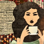 Abstract Coffee Tea Montage Poster