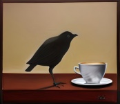 Abstract Bird And Coffee Tea