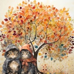 Autumn Rain Cats
