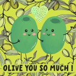 Funny Olive Love Poster