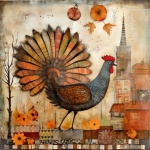 Vintage Rooster Calendar Art