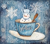 Hot Chocolate Snowman Mug