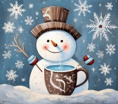 Snowman Hot Chocolate Mug