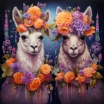 Whimsical Llama Digital Art