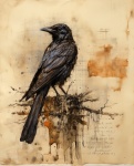 Vintage Raven Illustration
