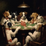 Dogs Playing Poker Art