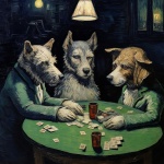 Dogs Playing Poker Art