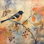Autumn Bird Calendar Art