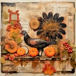 Autumn Thanksgiving Bird Art