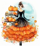 Book Girl Autumn Art