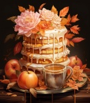 Autumn Layered Cake Art