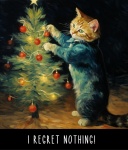 Naughty Cat With Christmas Tree
