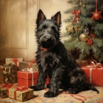Christmas Scottie Dog