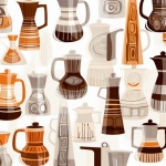 Abstract Tea And Coffee Pots Art