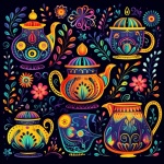 Colorful Coffee Tea Pots