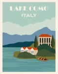 Italy Lake Como Travel Poster