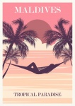 Maldives Tropical Travel Poster