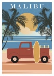 Malibu, California Travel Poster