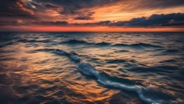 Sea Waves Sunset