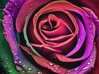 Multicolored Roses Blossom Flower