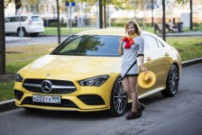 Mercedes, Car, Mini, Yellow, Street