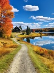 New England Landscape In Fall
