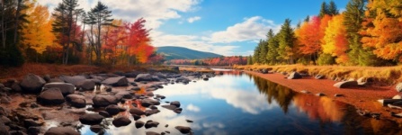 New England Landscape In Fall