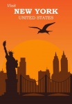 New York America Travel Poster