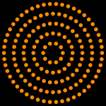 Orange Circles Concentric Pattern