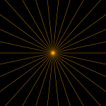 Orange Concentric Sunburst Rays