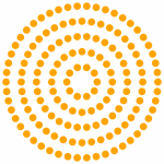 Orange On White Circle Pattern