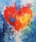 Painted Heart Background Art