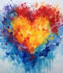 Painted Heart Background Art