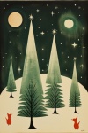 Painting Of Christmas Trees