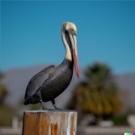Pelican Perched On Piling