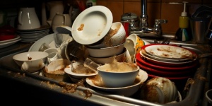 Pile Of Dirty Dishes