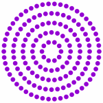 Purple On White Spiral Circles