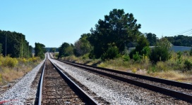 Railroad Tracks At Rural Georgia