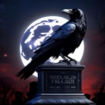Raven Gothic Victorian Gravestone